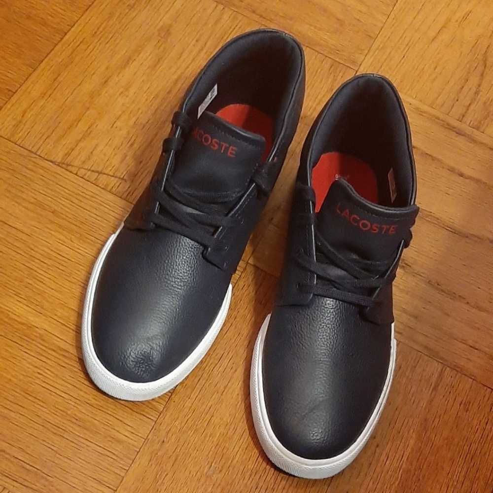 Lacoste Men Navy Blue Sneaker Shoes Size 8.5